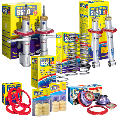 Комплект подвески SS20 ШОССЕ c опорой SS20 МАСТЕР пружиной SS20 СТАНДАРТ (без занижения) для ВАЗ 2108-099